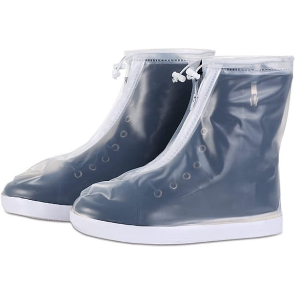 Waterproof Shoe Covers - Boot for Rain Overshoes Reusable Over Shoes Galoshes Protectors with Zipper Not-Slip Women and Men
