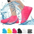 thumbnail image 1 of Waterproof Shoe Covers, Non-Slip Water Resistant Overshoes Silicone Rubber Rain Shoe Cover Outdoor cycling Protectors apply to Men, Women, Kids (X-Large, Pink), 1 of 6