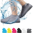 thumbnail image 1 of Waterproof Shoe Covers, Non-Slip Water Resistant Overshoes Silicone Rubber Rain Shoe Cover Protectors for Kids, Men, Women (Small, Gray), 1 of 6