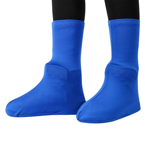 Waterproof Shoe Covers Rain Shoe Cover Slip Resistance Galoshes Rain Boots Over Shoes for Men Women (Blue)