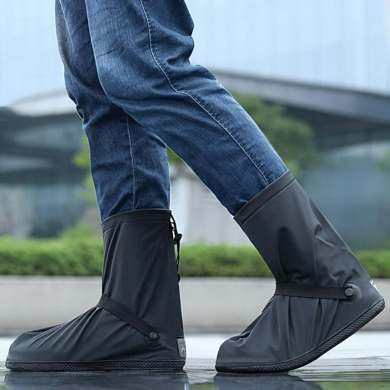 Waterproof Shoe Covers Rain Shoe Covers Slip Resistance Galoshes Rain Boots  Over Shoes for Camping Hiking Fishing