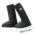 thumbnail image 1 of Waterproof Shoe Covers, Reusable & Foldable Rain Boot Shoe Cover with Zipper, Non-Slip, Reflector, Men Women Rain Gear, Black, 1 of 5