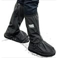 thumbnail image 1 of Waterproof Shoe Covers, Reusable & Foldable Rain Boot Shoe Cover with Zipper, Non-Slip, Reflector, Men Women Rain Gear, Black, 1 of 7