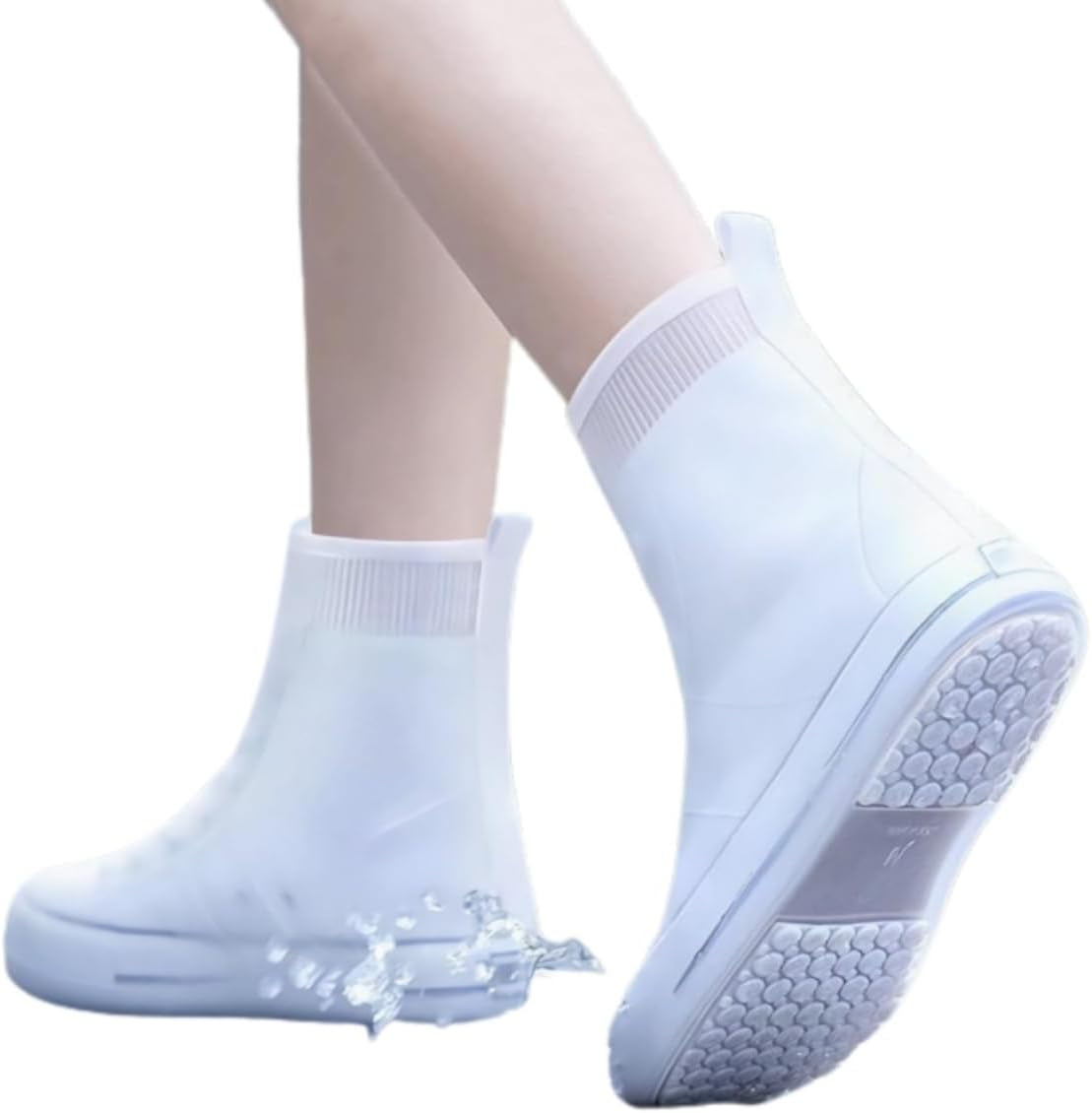 MLUUHK Waterproof, Wear-Resistant TPE Shoe Covers with Non-Slip