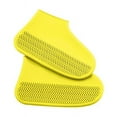 thumbnail image 1 of Waterproof Shoe Covers - Shoe Covers for Rain, Camping, Hiking, Fishing, Garden, Silicone Material, Non-Slip, Durable and Reusable Shoe Protectors Covers for Men, Women and Kids (Yellow L), 1 of 10