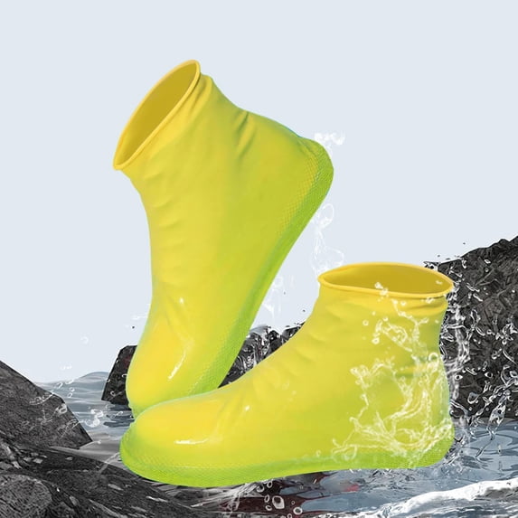 Waterproof Shoe Covers | Slip-On Reusable Silicone Boot Protectors | Non-Slip Thickened Rain & Snow Rubber Cover | Unisex | Outdoor Wear | L & M Sizes | Multiple Colors