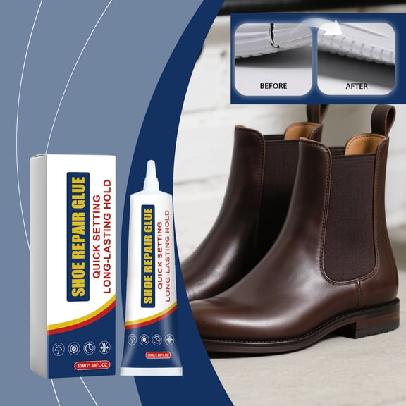 Waterproof Shoe Repair Adhesive, Leather Glue Repair, Leather Adhesive, Waterproof Adhesive, Flexible 50Ml No-Run Formula That Fixes Scuffed Leather Purses, Restores Small Leather