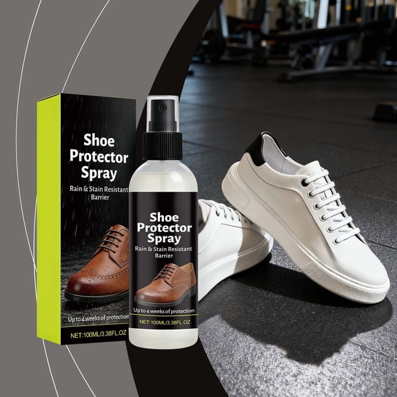 Waterproof Shoe Spray 100ml | Protective Shoe Coating for Leather, Canvas, Mesh | Fast Drying, Odorless, Long-Lasting Stain & Rain Shield | 1 Piece Black Bottle
