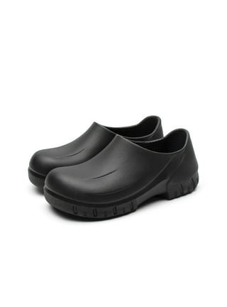 Black Leather Chef Kitchen Clog Shoes, Packaging Type: Box, Size: 40-45