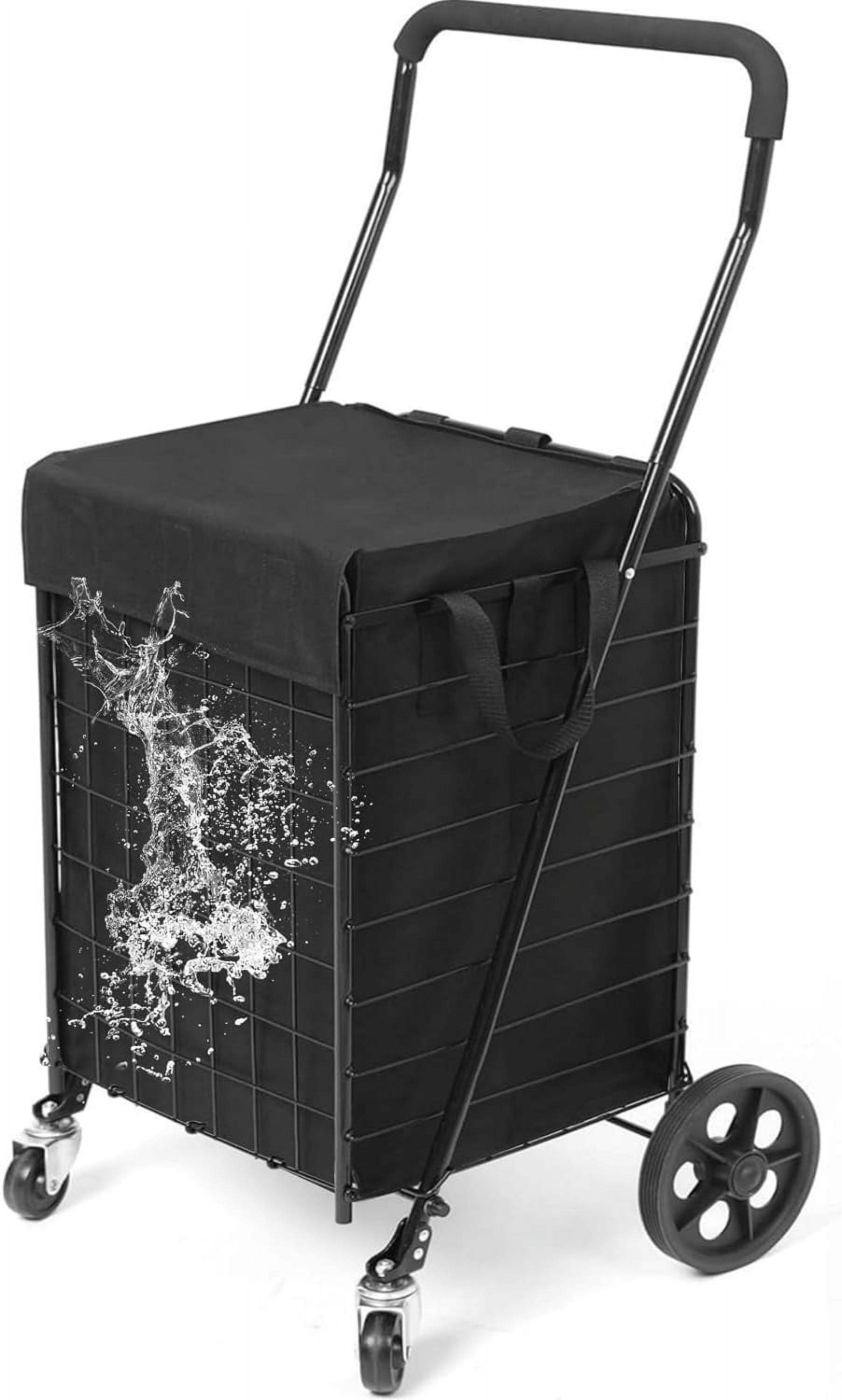 Waterproof Shopping Cart Liner, Fits Standard Shopping Cart, Black