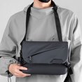 thumbnail image 1 of Waterproof Shoulder Bag Large Capacity Crossbody Tote | Multifunctional Travel Messenger | Durable Anti-Wear Fabric | Multiple Compartments | 29×22×8cm | Lightweight 310g | Dark Gray/Black/Blue, 1 of 6