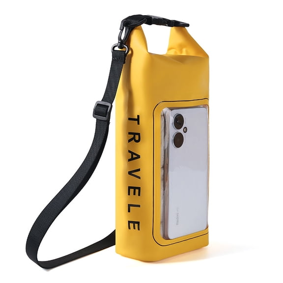 Waterproof Shoulder Crossbody Dry Bag Backpack, Large Capacity Beach Tote Crossbody Sling for Swimming, Phone Holder Case for Kayaking Beach Hiking Travel