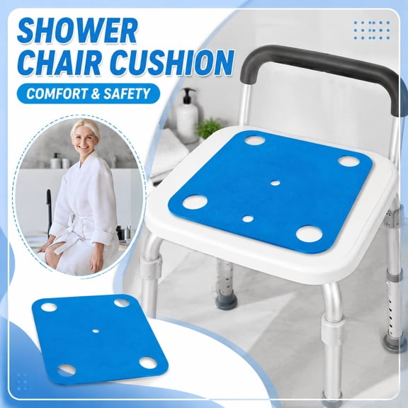 Waterproof Shower Chair Cushion, Non-Slip Comfortable Bath Seat Pad for Bathroom Use, Cold-proof Bath Chair Cushion for Elderly and Daily Bathing Style 4