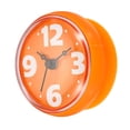 thumbnail image 1 of Waterproof Shower Clock Mini Bathroom Mirror Wall Clocks with Suction Cup, Orange, 1 of 7