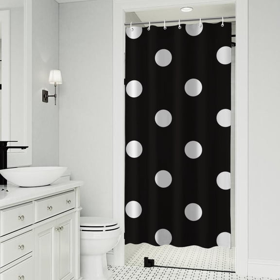 Waterproof Shower Curtain 36x72 Inch Polyester Unique Shower Curtain for Bathroom Hotel Home Bathtub Accessories Decor with 7 Plastic Hooks