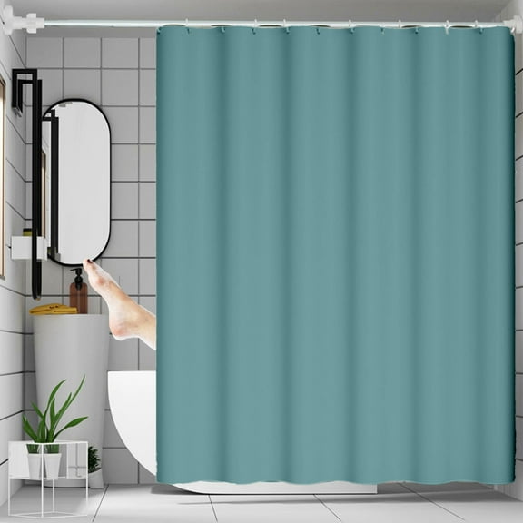 Waterproof Shower Curtain under $5! kkbbma Bathroom Shower Curtain Waterproof, Mildew Resistant Fabric Shower Liner, Privacy Protection Bath Curtain Set