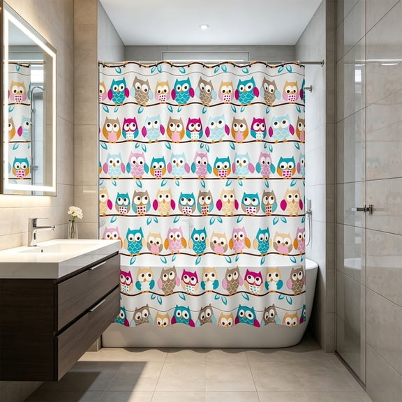 Waterproof Shower Curtain 70x70 Inch, Lightweight Plastic Bathroom Partition with Reinforced Holes, B