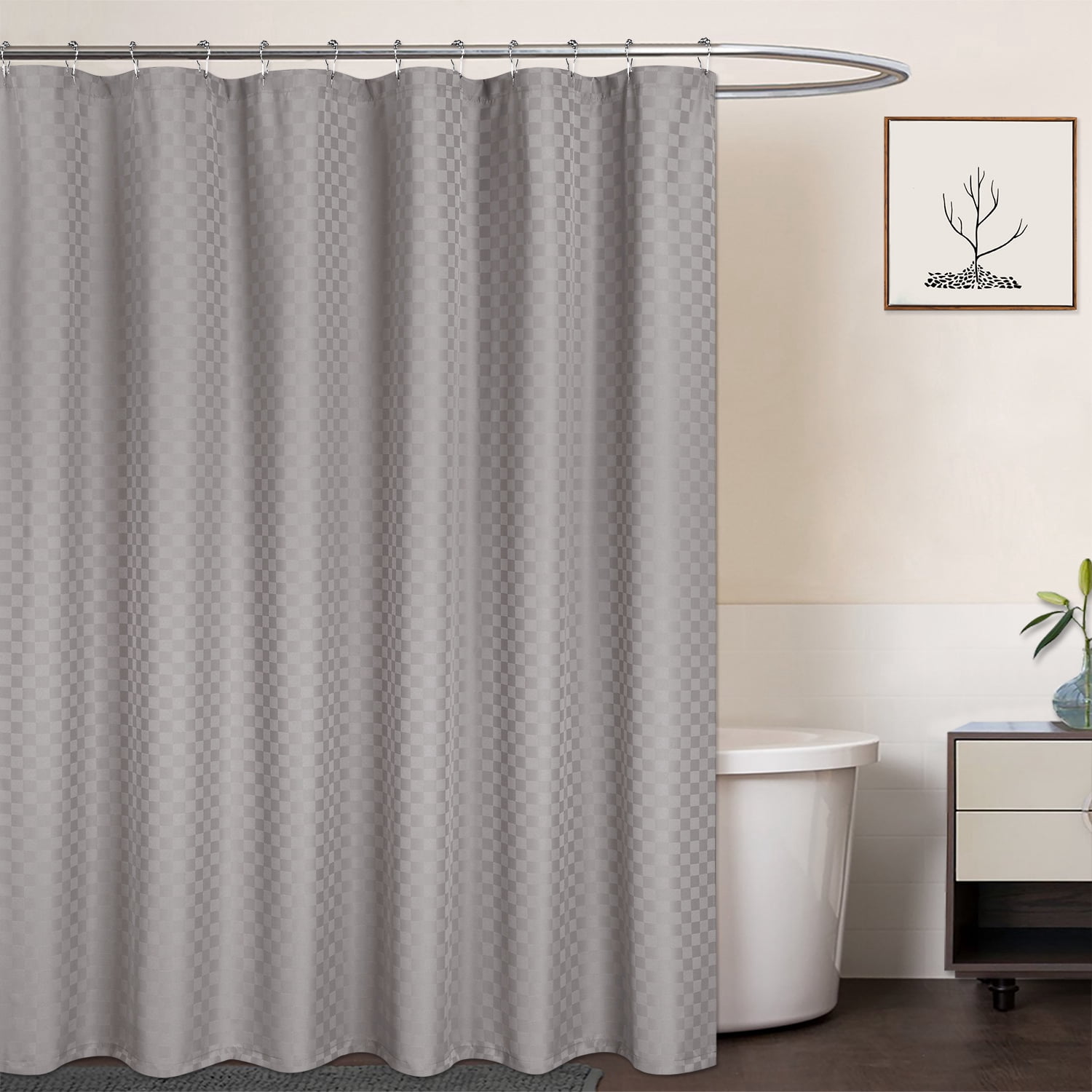 Waterproof Shower Curtain 72"x78", Heavy Duty Shower Curtain for ...