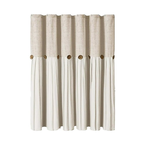 Waterproof Shower Curtain, 91X183Cm Brown Fabric With Polyester Blend, Mold Mildew Resistant, Opaque Design For Privacy, Easy To Clean