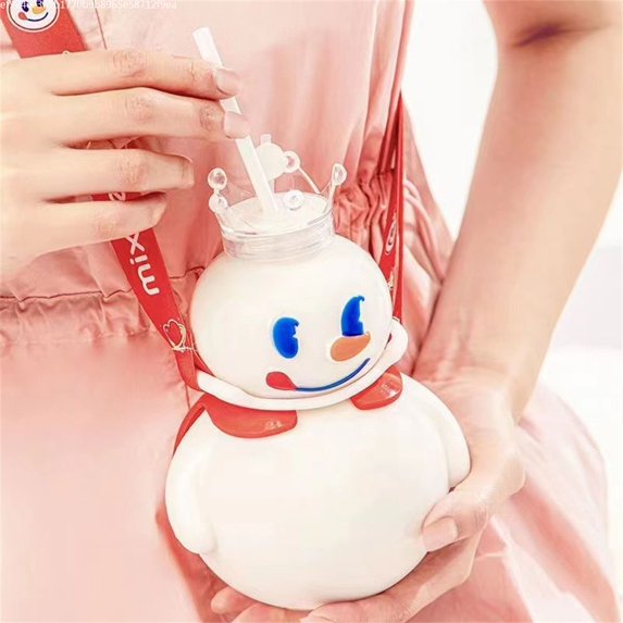 ton cup multifunctional cute snow king ton cup straw cup cup cup