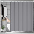 thumbnail image 1 of Waterproof Shower Curtain, Frosted Bathroom Privacy Curtain, Light Filtering Bath Partition Panel, Moisture Resistant Hanging Screen, Easy Care Bathroom Decor With Hooks, 1 of 8