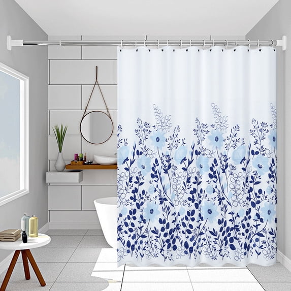 Waterproof Shower Curtain with Frosted Design – 70.8x47.2 Inch Mold Resistant Polyester Bathroom Partition, Light Filtering Privacy Curtain for Bath/Tub (Easy Clean)