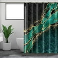 thumbnail image 1 of Waterproof Shower Curtain, Geometric Digital Printed Polyester Bathroom Curtain with Hooks, Weighted Hem Quick-Dry for Bathroom Shower Partition, Home, Hotel, Dorm Clothing, 1 of 6