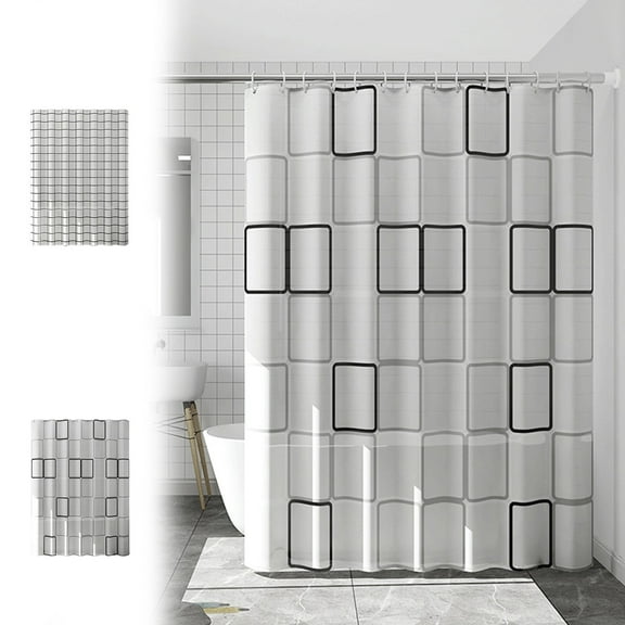 Waterproof Shower Curtain Grommets 70x78 Machine Washable Wet Dry Separation Mold Mildew Resistant Bathroom Liner, Ukhbmc | A, White