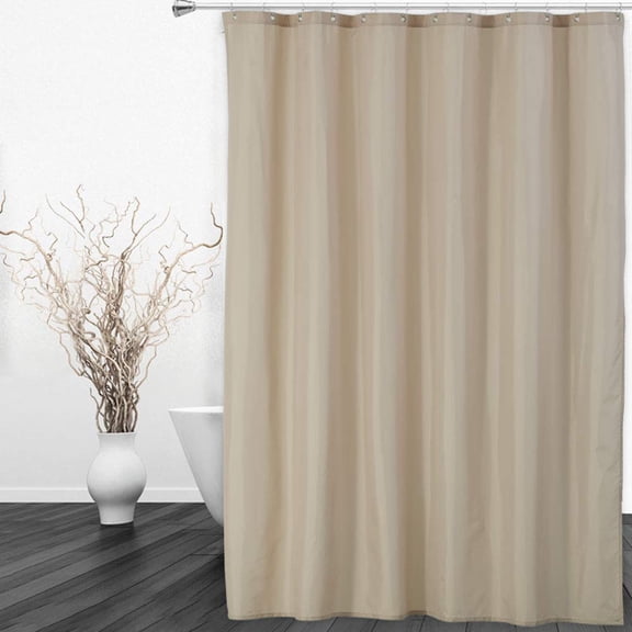 Shower Curtain Liner – Waterproof Fabric Liner with Magnets & Weighted Hem for Bathroom