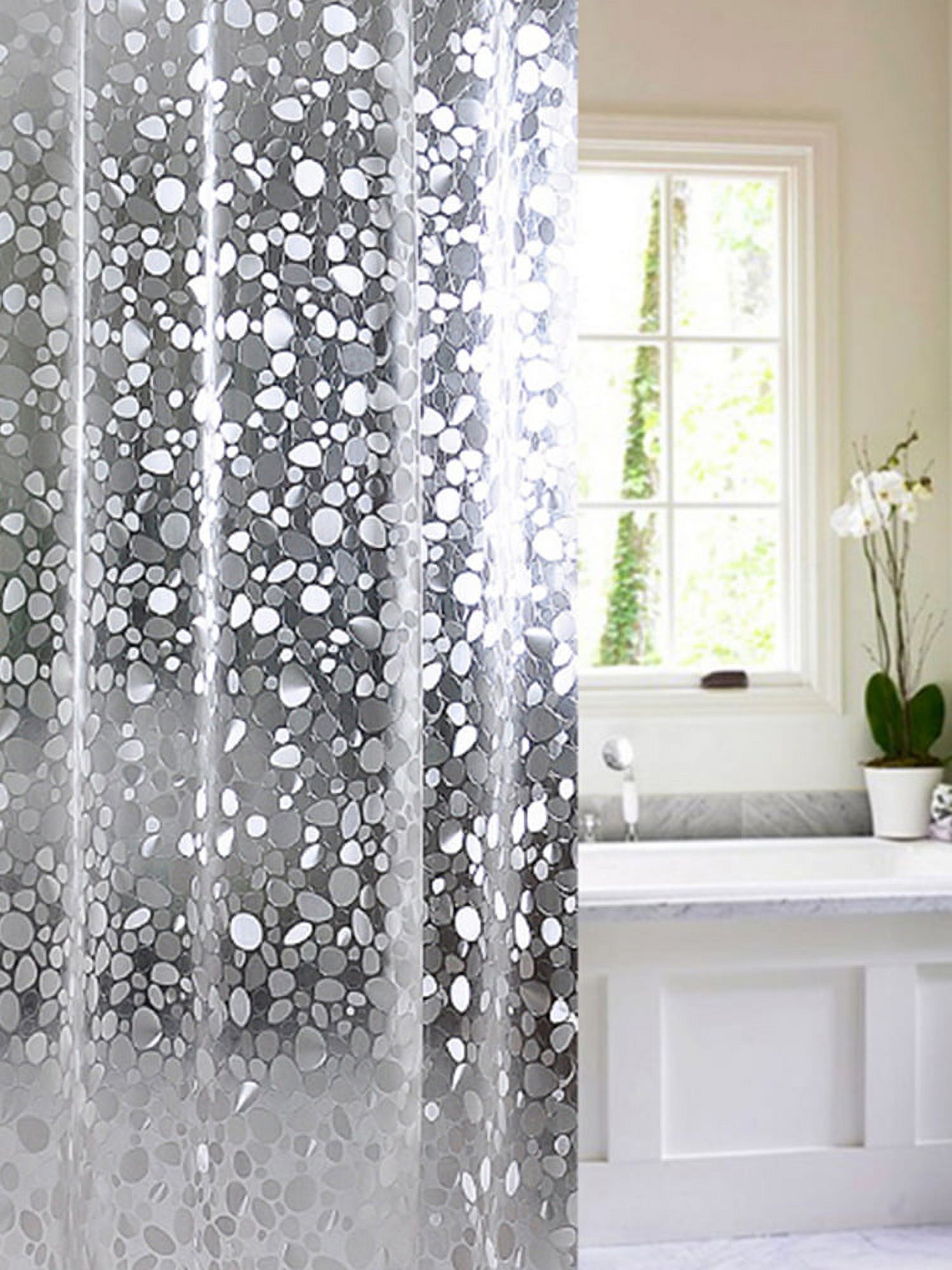 HANXIULIN Half Shower Curtain Pattern Extra Wide Shower Curtain Liner