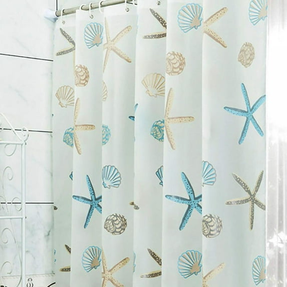 Waterproof Shower Curtain Long Fabric Shower Curtain Liner PEVA Bathroom Shower Curtain Liner with 12Hooks 71 x 79 inches