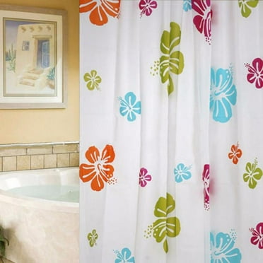 Waterproof Shower Curtain Long Fabric Shower Curtain Liner PEVA Bathroom Shower Curtain Liner with 12Hooks 71 x 79 inches