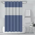 thumbnail image 1 of Waterproof Shower Curtain PEVA Material Splice Design Bathroom Curtain with Hooks 70x70 Inch Clear Opaque Panel No Punch Needed Thickened Mold Mildew Resistant, 1 of 5