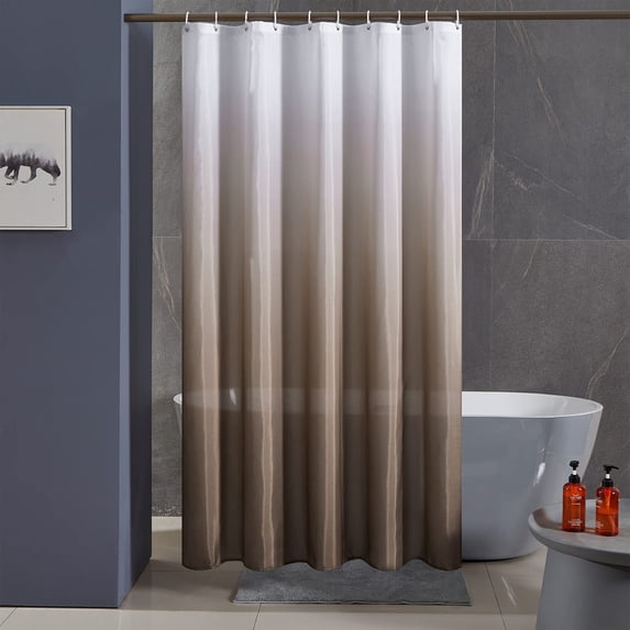 Waterproof Shower Curtain Polyester Bathroom Decor Gradient Modern Design Fabric Liner with Grommets for Bathtub and Shower Stall, Moisture Resistant Quick Dry Bath Curtain