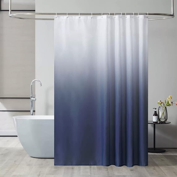 Waterproof Shower Curtain Polyester Bathroom Decor Gradient Modern Design Fabric Liner with Grommets for Bathtub and Shower Stall, Moisture Resistant Quick Dry Bath Curtain