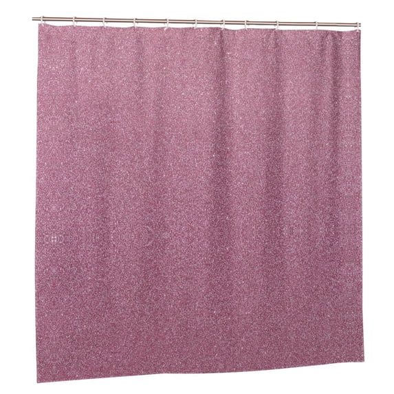 Waterproof Shower Curtain Set Pink Glitter Pattern, Fancy Bathroom Curtain with 12 Plastic Hooks, 72x72 Inches, Stylish and Durable