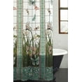 thumbnail image 1 of Waterproof Shower Curtain Stained Glass Meadow Flower Dragonfly Print Polyester Fabric Bath Curtain Home Hotel Apartment Bathroom Shower Curtain 72x72IN, 1 of 6
