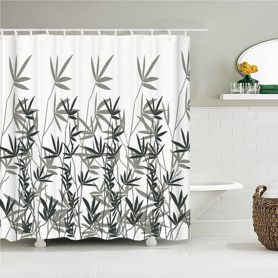 Waterproof Shower Curtain Trees Birch Forest Birds Printed Bath Curtain Polyester Multi-size Decor Shower Curtains With