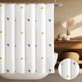 thumbnail image 1 of Waterproof Shower Curtain with Hooks Heavy Duty PEVA Bathroom Liner No Punching Needed for Home Hotel RV Bath Partition, 1 of 6