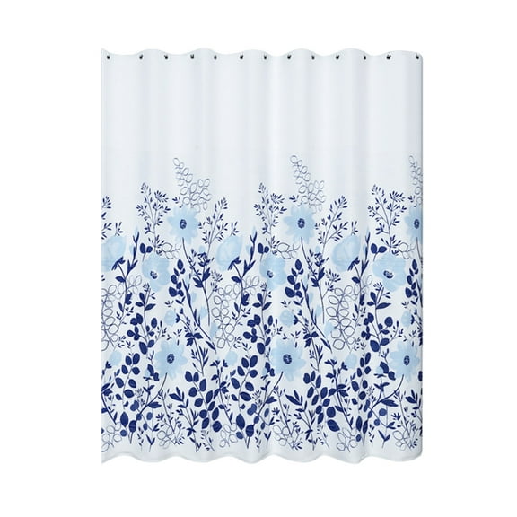 Waterproof Shower Curtain with Hooks - Mold Resistant Bathroom Liner, Frosted Design (70x47 Inches)