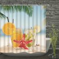 thumbnail image 1 of Waterproof Shower Curtains Bath Curtain Forest Beach Green Plant Bathroom Polyester Fabric Curtain Washable 180x200cm With, 1 of 5