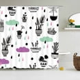 thumbnail image 1 of Waterproof Shower Curtains Bathroom Curtains Modern Simplicity Black White 3d Printing Bath Decoration 180*180cm Shower Curtain, 1 of 5