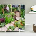 thumbnail image 1 of Waterproof Shower Curtains Beautiful Garden View Printing Curtain Flowers Scenery Bathroom Curtains Fabric Bath Curtain, 1 of 5