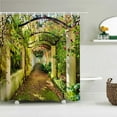 thumbnail image 1 of Waterproof Shower Curtains Beautiful Garden View Printing Curtain Flowers Scenery Bathroom Curtains Fabric Bath Curtain, 1 of 5