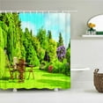 thumbnail image 1 of Waterproof Shower Curtains Beautiful Garden View Printing Curtain Flowers Scenery Bathroom Curtains Fabric Bath Curtain, 1 of 5