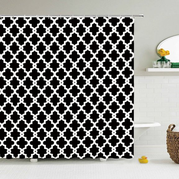 Waterproof Shower Curtains for Bathroom Home Decor Polyester Fabric Shower Curtains Geometric Pattern Multi-size Shower Curtains