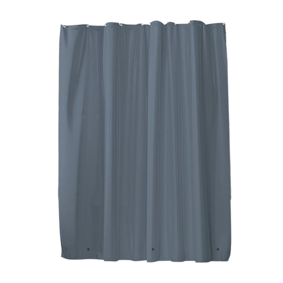 Waterproof Shower Liner Heavy Duty Bath Curtain Plastic Washroom Partition With 3 Bottom Magnets 12 Hooks 70x70 Inches Blue