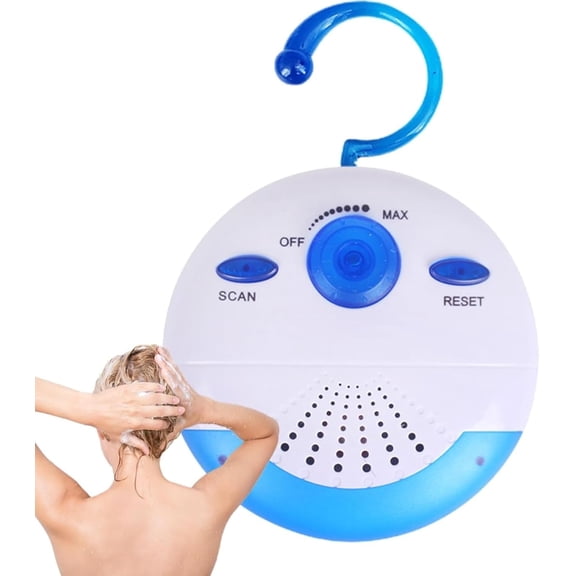 Waterproof Shower Radio,Splash Proof AM FM Radio,Mini Portable Built in Speaker