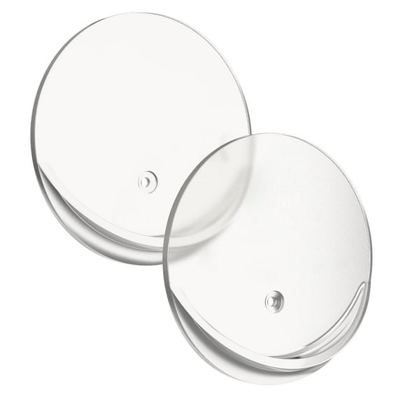 Waterproof Shower Rod Holder, 3M Adhesive Non-Slip Bracket for Wall, 60 lbs Max Load Heat Resistant, Modern Bathroom Decor, 2 Pack, Transparent