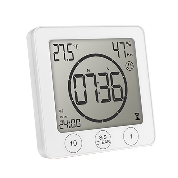 Waterproof Shower Timer Bathroom Clock Digital Alarm Temperature Meter Humidity TAPDRA Spare Part